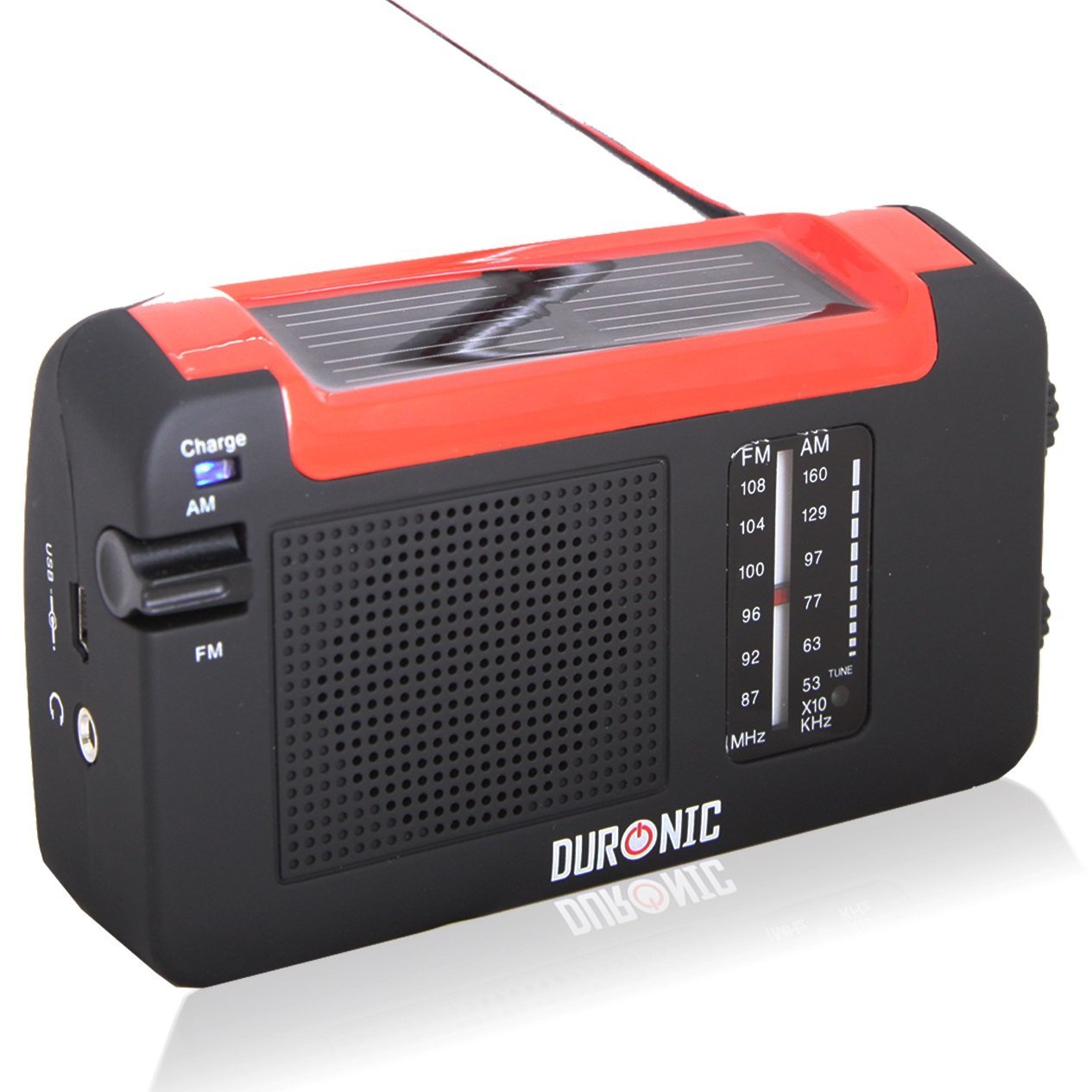 BARGAIN Duronic Hybrid Radio WindUp, Solar & Rechargeable AM/FM Radio
