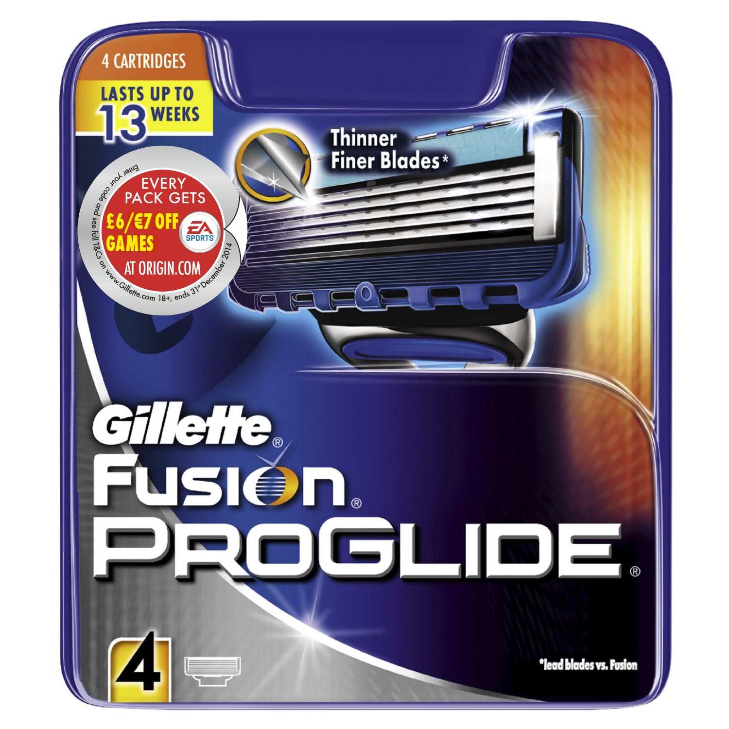 BARGAIN Gillette Fusion Proglide Manual Razor Blades Pack of 4 ONLY £6