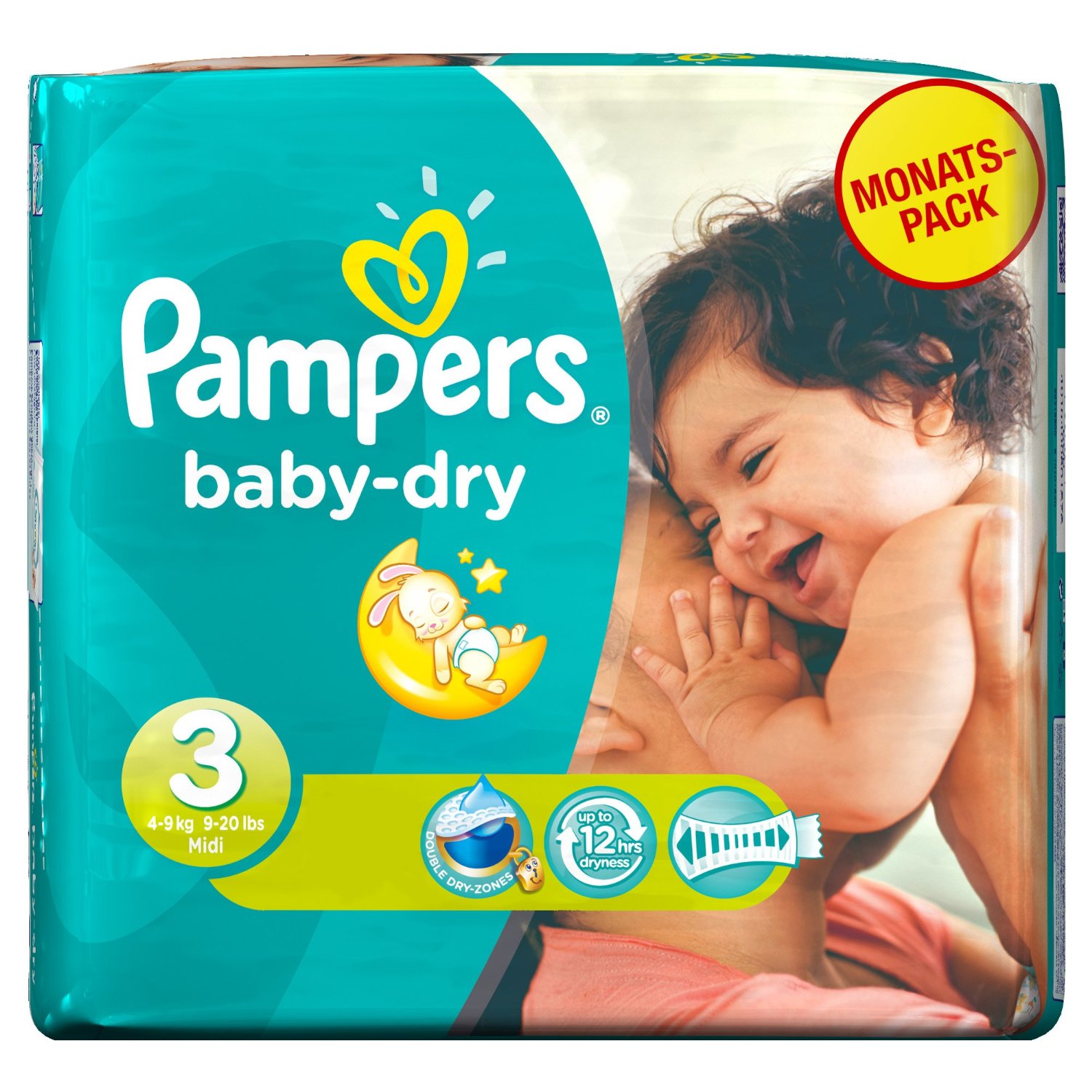 BARGAIN Pampers Baby Dry Midi Monthly Pack 198 Nappies (10p per Nappy