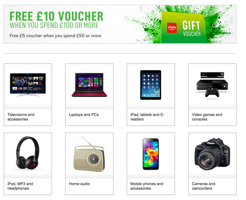 Discount coupons for argos