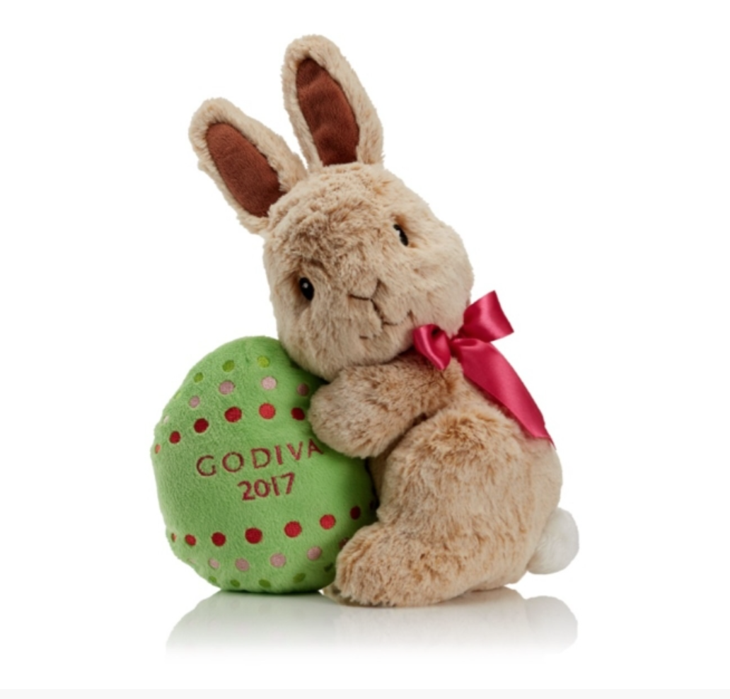 godiva plush easter bunny