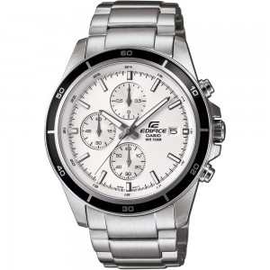 Flash Bargain! Casio Edifice Men's Quartz Watch White Dial Analogue Display Silver Stainless Steel Bracelet £47.17