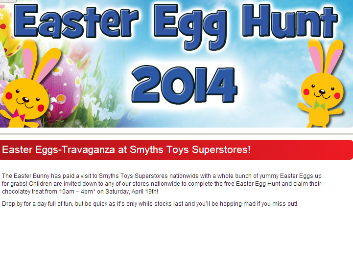 smyths toys easter egg hunt