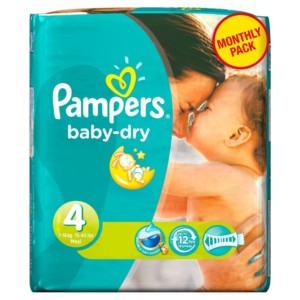 Pampers baby dry size 4 - 174 nappies £16.18 Amazon Gratisfaction UK Flash Bargains