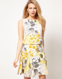 LARGE SIZE ONLY Oasis Patched Floral Skater Dress WAS £45 NOW £10 at ASOS Gratisfaction UK Flash Bargains