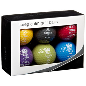 Longridge Keep Calm Golf Balls 6 Pack HALF PRICE £5 at John Lewis Free Click and Collect Gratisfaction UK Flash Bargains
