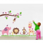 Walplus Huge Elephant Monkey Trees Wall Stickers £3.19 At Amazon - Gratisfaction UK