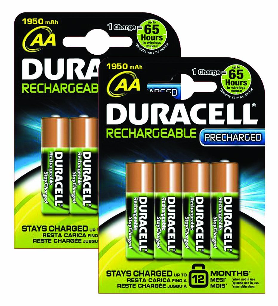BARGAIN Duracell PreCharged Rechargeable 1950 mAh AA Batteries 8Pack £