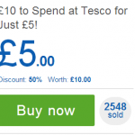 BARGAIN £10 gift card to spend at Tesco for just £5 - Gratisfaction UK