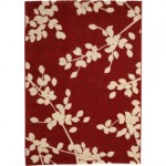BARGAIN Living Arlo Leaves Rug – 160 x 120cm – Red JUST £15.99 At Argos - Gratisfaction UK