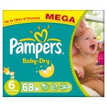 BARGAIN Pampers Baby Dry Size 6 (Extra Large) Mega Box – 68 Nappies NOW £10 At Amazon - Gratisfaction UK