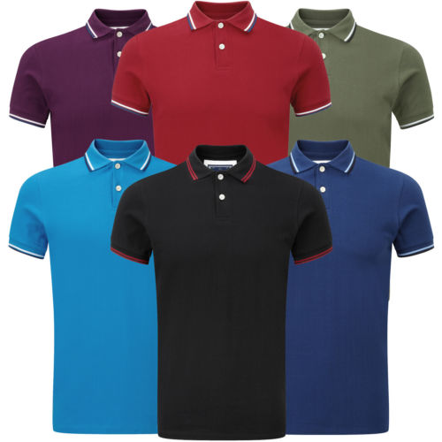 100% Cotton Piqué Tipped Polo Shirt 