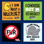 FREE PETA Stickers - Gratisfaction UK
