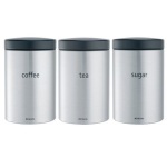 BARGAIN Brabantia Tea, Coffee and Sugar 3 Piece Canister Set NOW £13.59 At Amazon - Gratisfaction UK