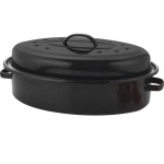 BARGAIN Swan 36 cm Vitreous Enamel Self Basting Roaster NOW £7.99 At Amazon - Gratisfaction UK