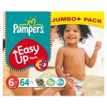 BARGAIN Pampers Easy Ups Size 6 (Extra Large) Mega Pack – 64 Nappies NOW £10 (LOWEST EVER AMAZON PRICE) delivered at Amazon - Gratisfaction UK