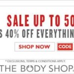 VOUCHER CODE 50% Off Sale AND an extra 40% using code at The Body Shop - Gratisfaction UK