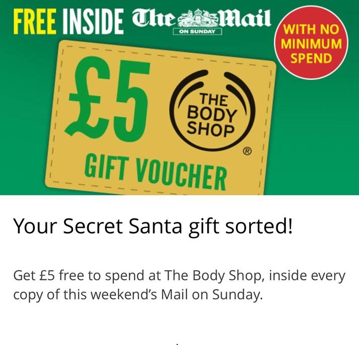 FREE £5 Body Shop Voucher Gratisfaction UK