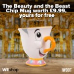 FREE Beauty & The Beast Chip Mug - Gratisfaction UK