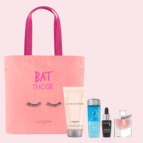 lancome pink tote bag