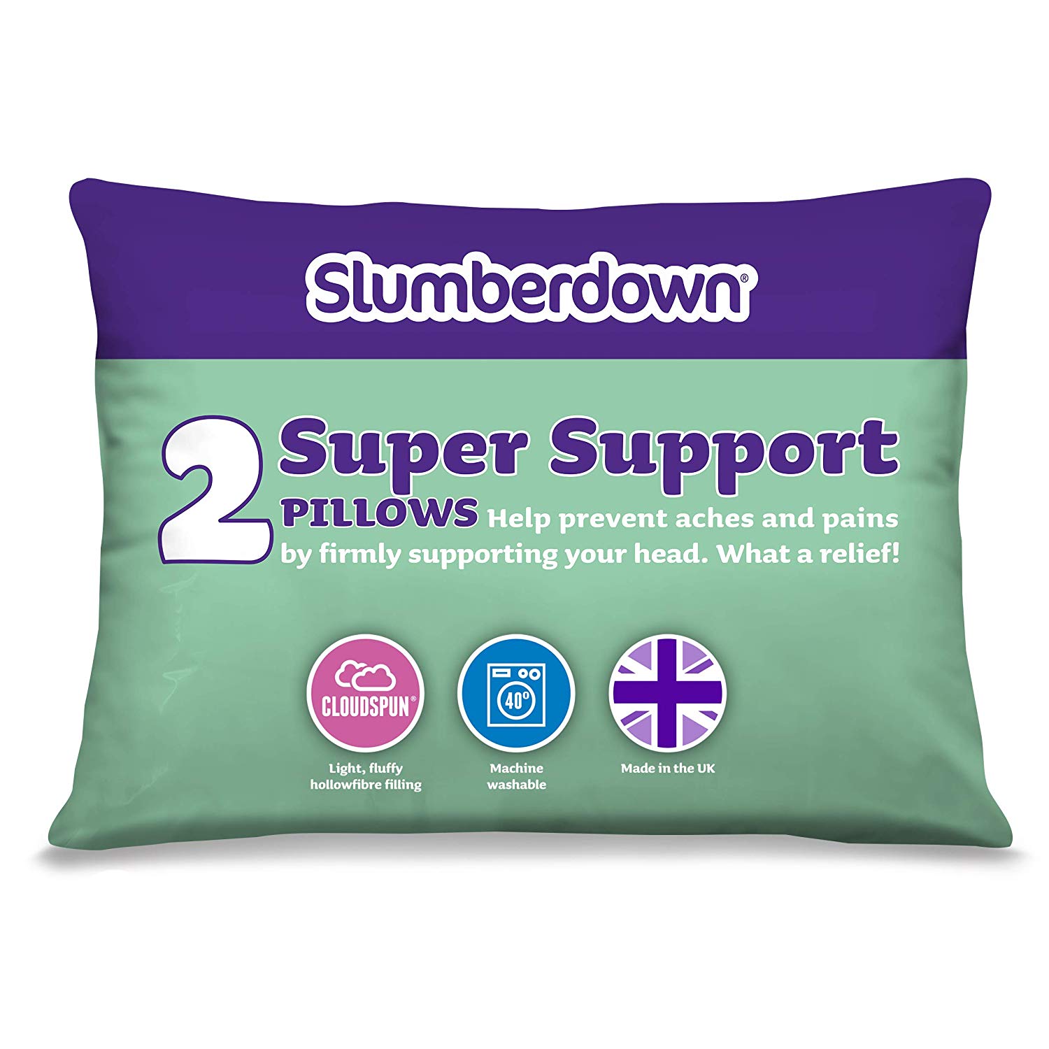 BARGAIN Slumberdown Super Support Pillow Pair was £19.99 NOW £8.99 at