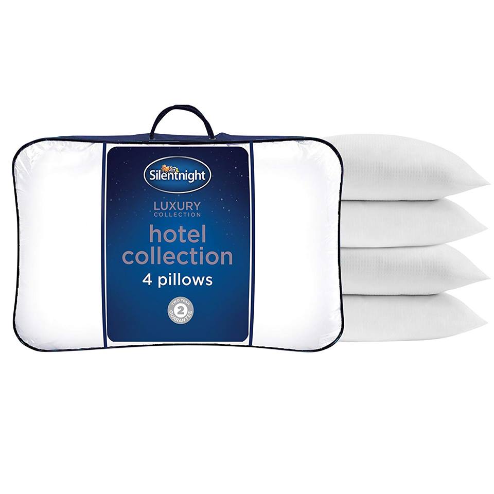 BARGAIN Silentnight Luxury Collection Hotel Pillow Pack of 4 NOW £21.99 at Amazon Gratisfaction UK